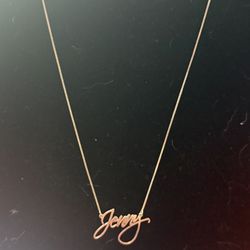 Sterling Silver “Jenny” Name Necklace – Like New