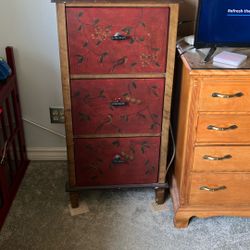 Decorative 3 Drawer File Cabinet