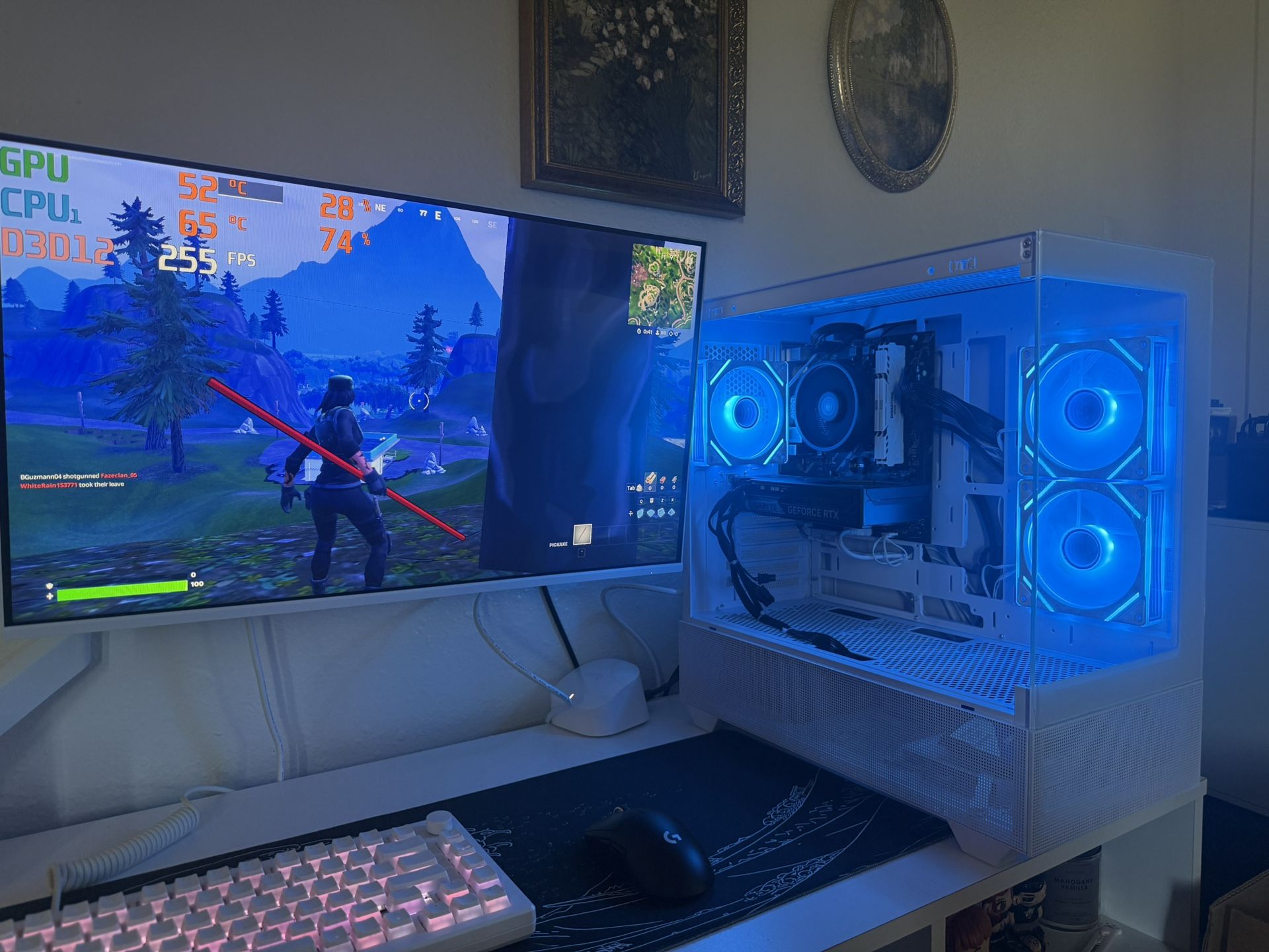 White Gaming Pc Computer Desktop RTX 5060 Ti / Ryzen 5 5500