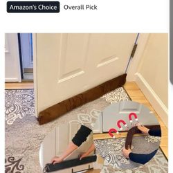 Evelots Magnetic Door Draft Stopper W/ clips