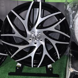 26x10" DUB S260 G.O.A.T. BRUSHED FACE W/GLOSS BLACK. 5x127 TO 6x139 COMES WITH HUB-CENTRIC ADAPTERS
