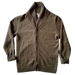 Old Navy Women’s Chunky Knit Olive Heather Cardigan Button Sweater Long Sleeve Size L