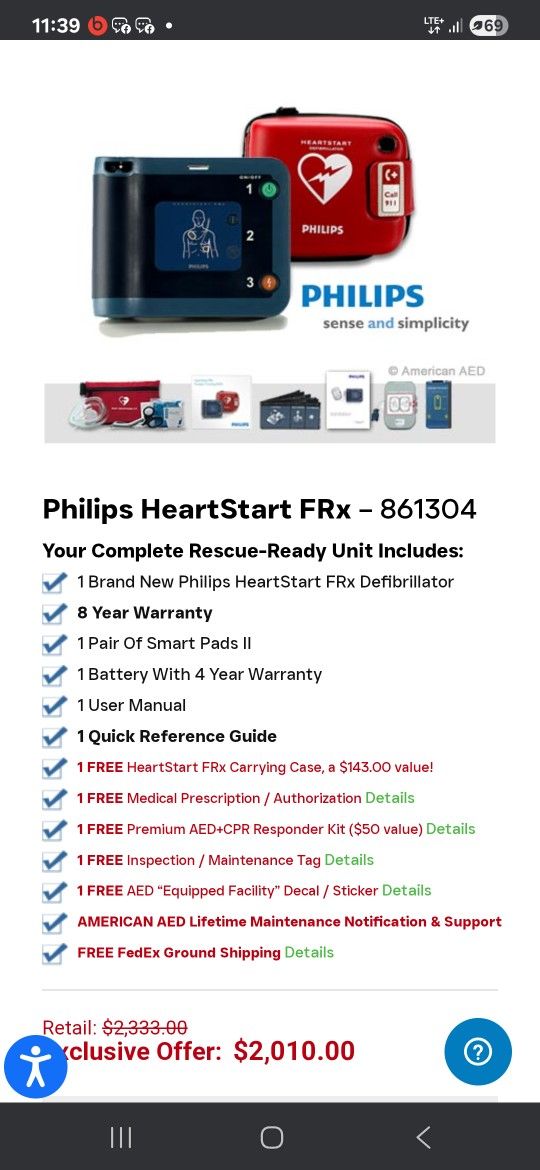 Philips Heartstart FRx-861304