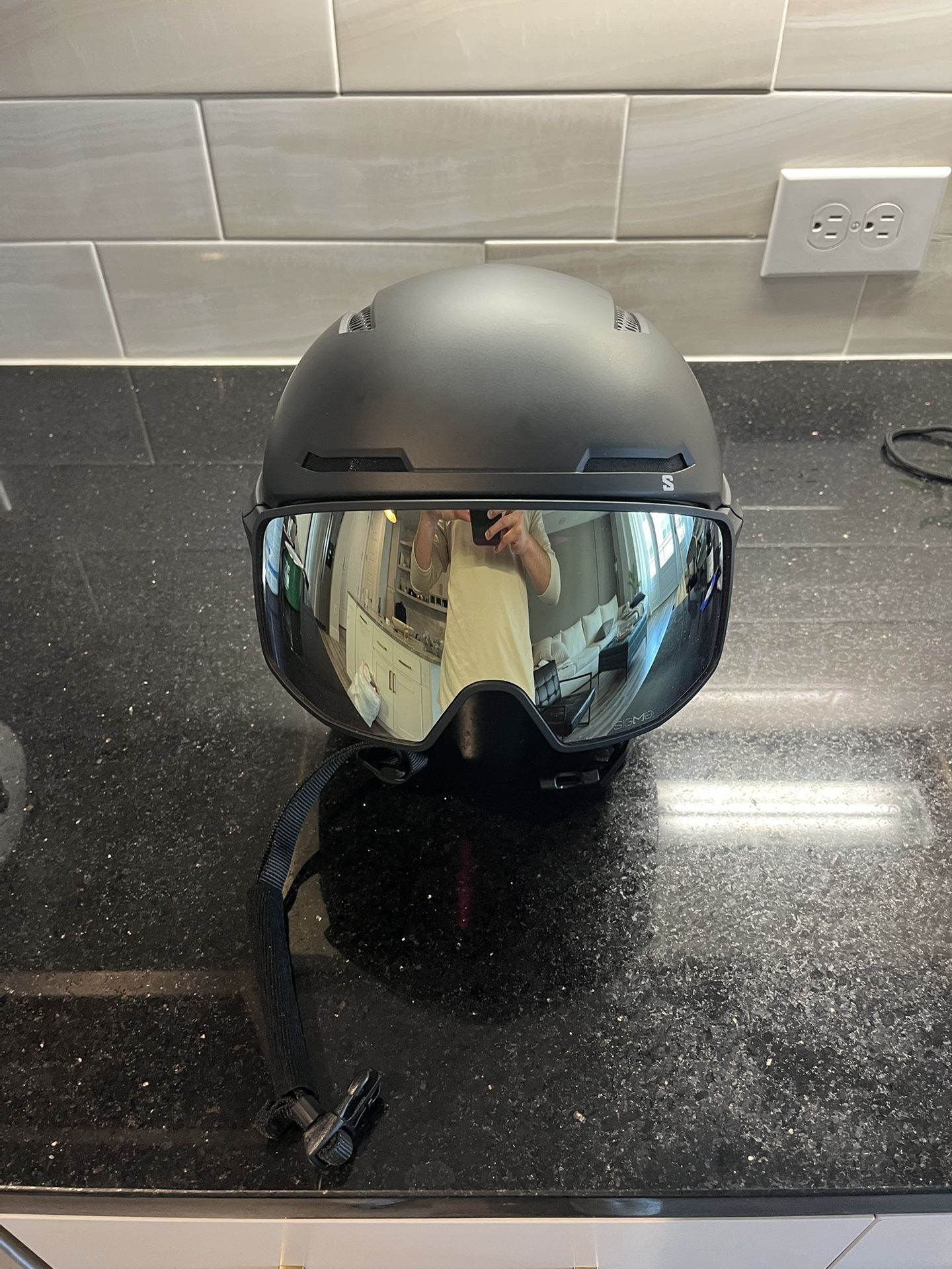 Black Salomon Ski Or Snowboard Helmet