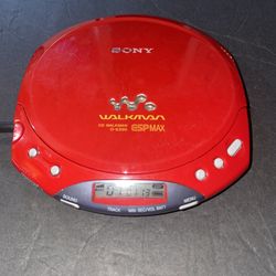 Sony CD Walkman Red ESP Max CD Player D-E220