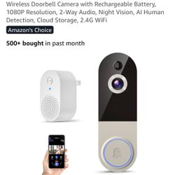Wireless Doorbell Camera With Rechargeable Battery 