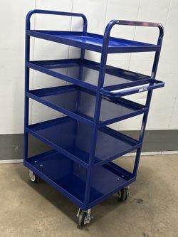 National Cart FIVE SHELF CART, 1000 LBS, BLUE, heavy duty
