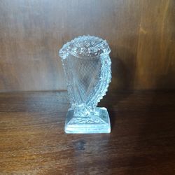 Galway Crystal Harp Paperweight 4.5"  Original Sticker