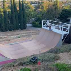Skateboarding Half Pipe