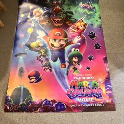 Super Mario Galaxy, movie poster negotiable price