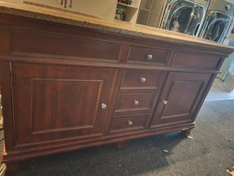 60 " DOUBLE VANITY BROWN $150