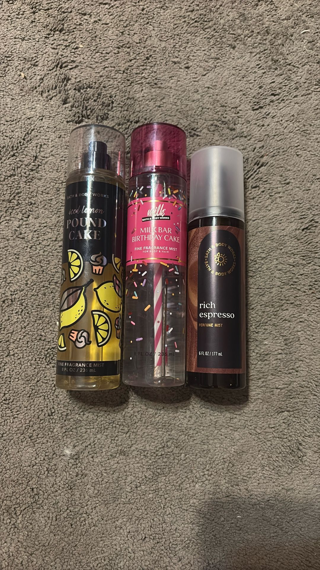 Set Of 3 Bath And Body Works Fine Fragrance Mists
