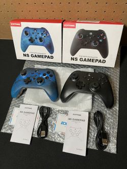 ECHTPower Pro Controller for Switch/PC/iOS/Android, 1000mAh Wireless Gaming Controller W/ 9 Color RGB Light, Macro Buttons, 6 Axis Gyro, Dual Vibratio