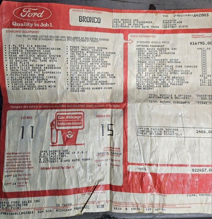 1990 Ford Bronco