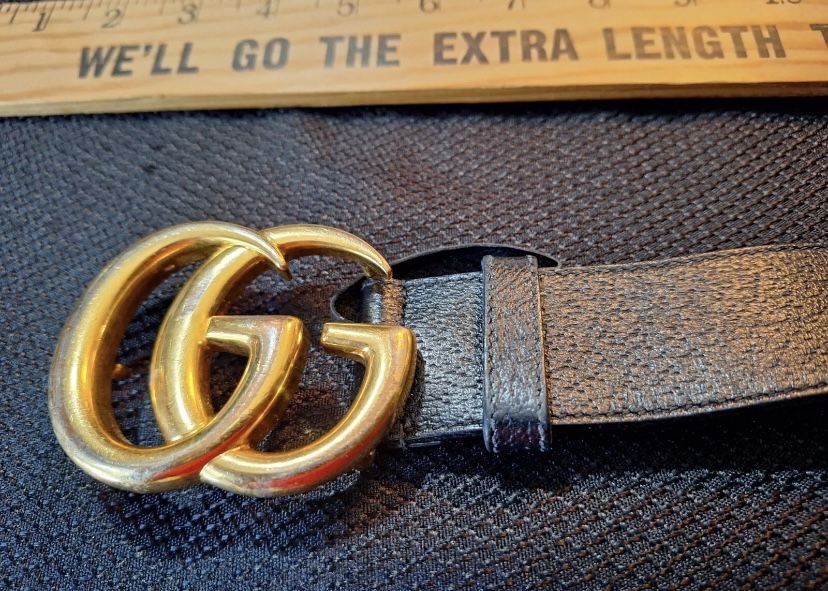 Gucci Men's Belt Classic Double G Vintage Five Gold Belt Width 3.8cm size 105/42