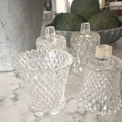 Set of 4 Clear Votive Candle Cups