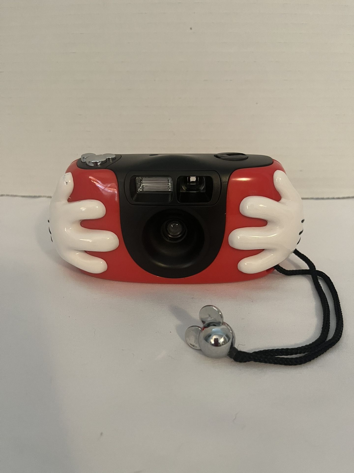 Vintage Viral Red Mickey Mouse Hands Film Camera 35mm point & Shoot Works Disney Vtg •Category