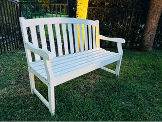 White Outdoor Garden Bench – 55” Wide – $20