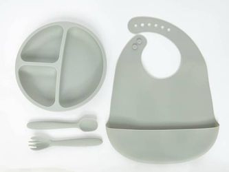 4PC Baby Feeding Set, BPA Free, Food Grade Silicone Dishwasher Safe