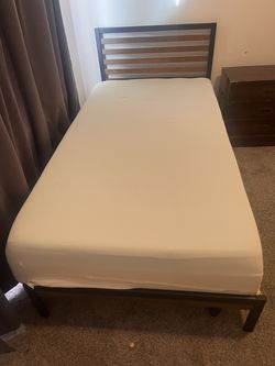Twin size mattress and bed-frame