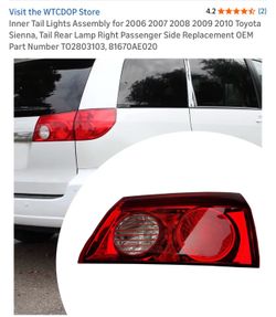 Toyota sienna taillight