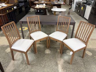 IKEA Ekedalen Light Brown Upholstered Dining Chair (Set of 4)