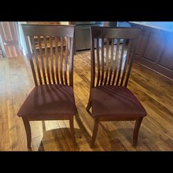Amish Cherry Oak Dining Chairs 