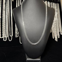 925 Italian Silver Square Curb Chain 