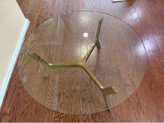 Crate & Barrel round coffee table