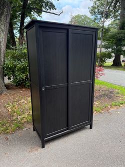 Black IKEA wardrobe