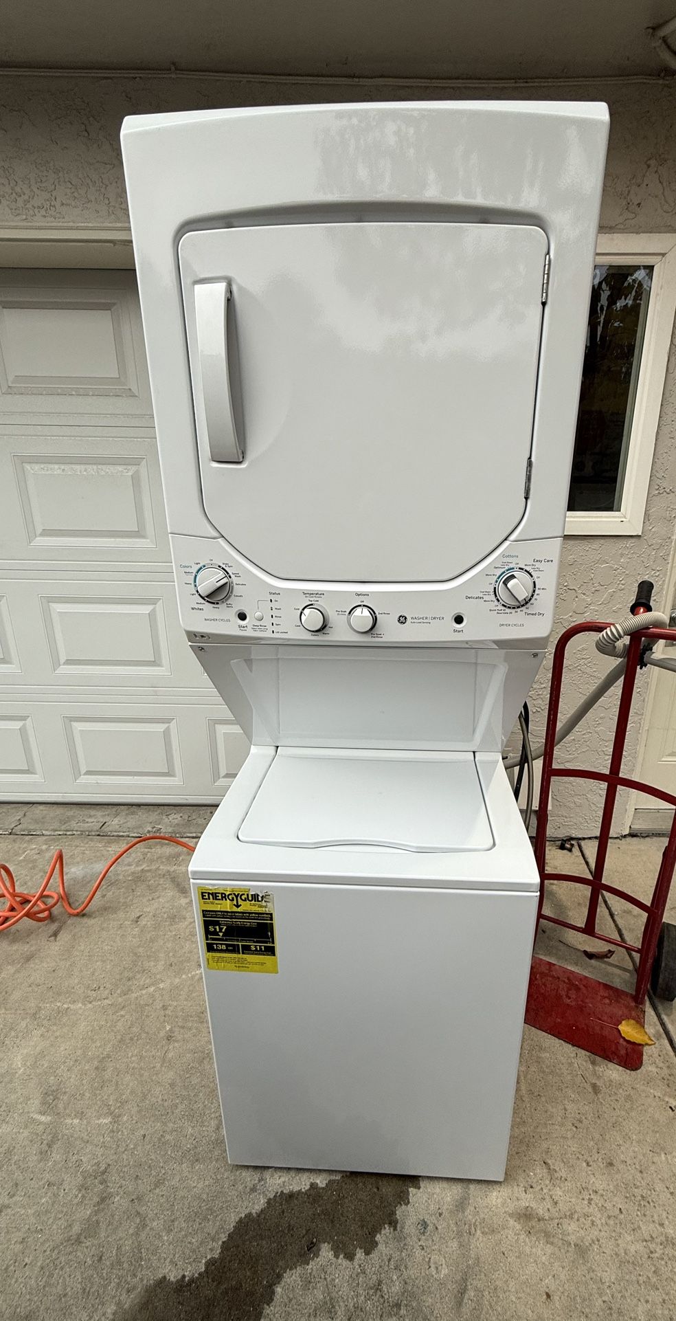 24” GE Washer And Dryer Stackable (electric)