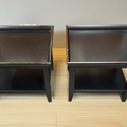 Set of Two Black Side Tables