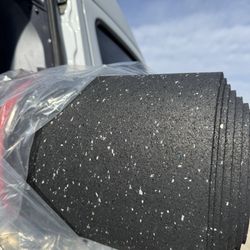 8mm Rubber Gym Flooring Mats - Durable, Multi-Speckle Design - Free Delivery