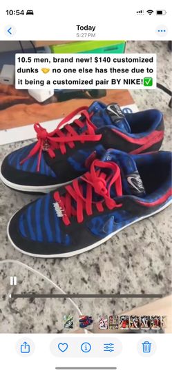Customized by Nike dunks! 10.5 men