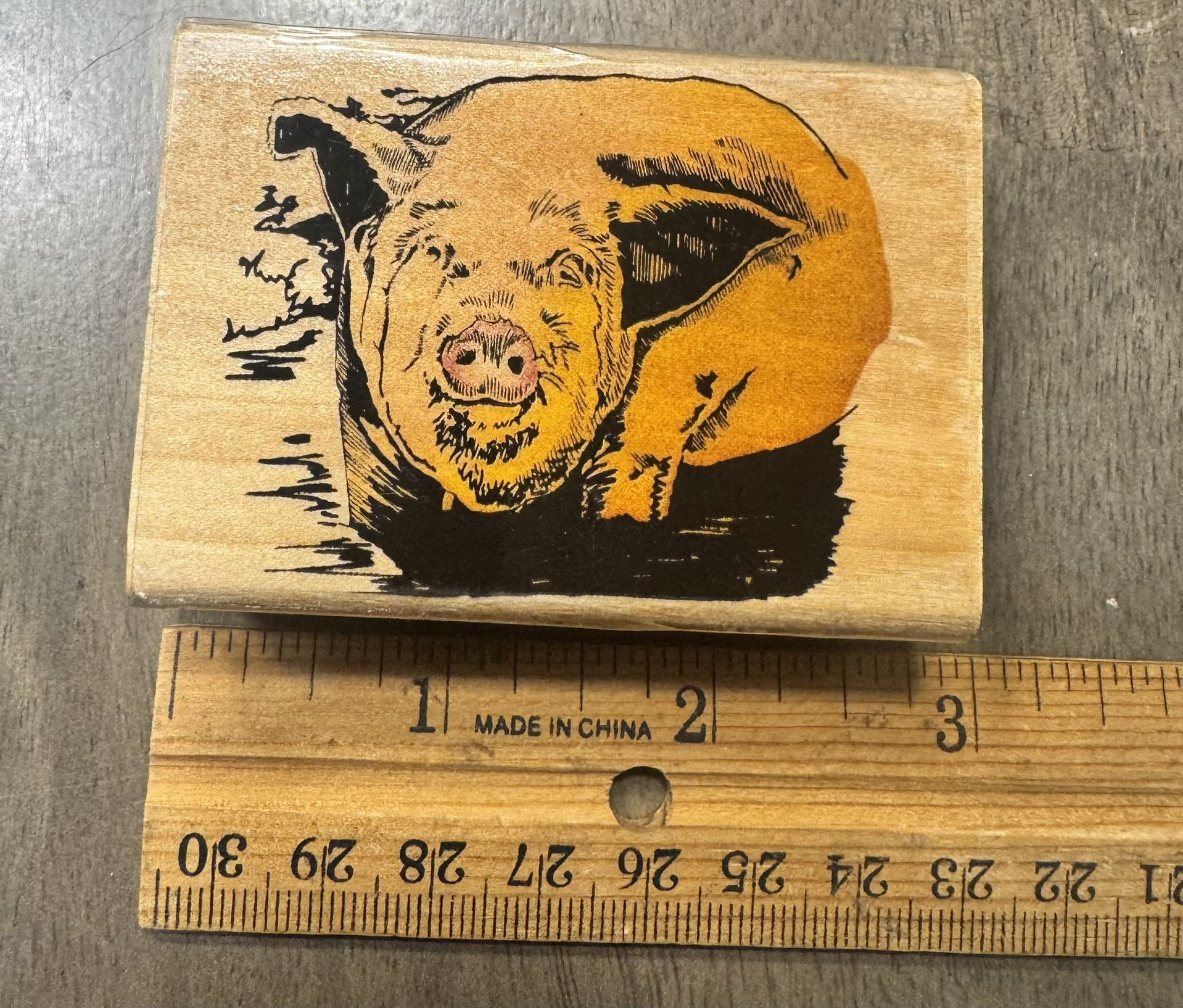 Pig Rubber Stamp