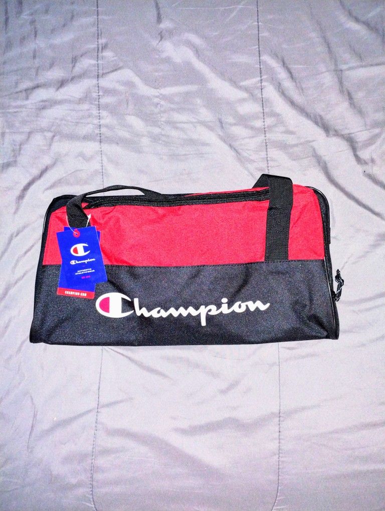 $25 NEW Red/Black Champion Sports Travel Or Gym Duffle Bag