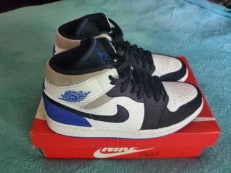 Air Jordan 1 Mid "Bred" SE (Size 10) Blue/White/Blk NEW (TRADE)