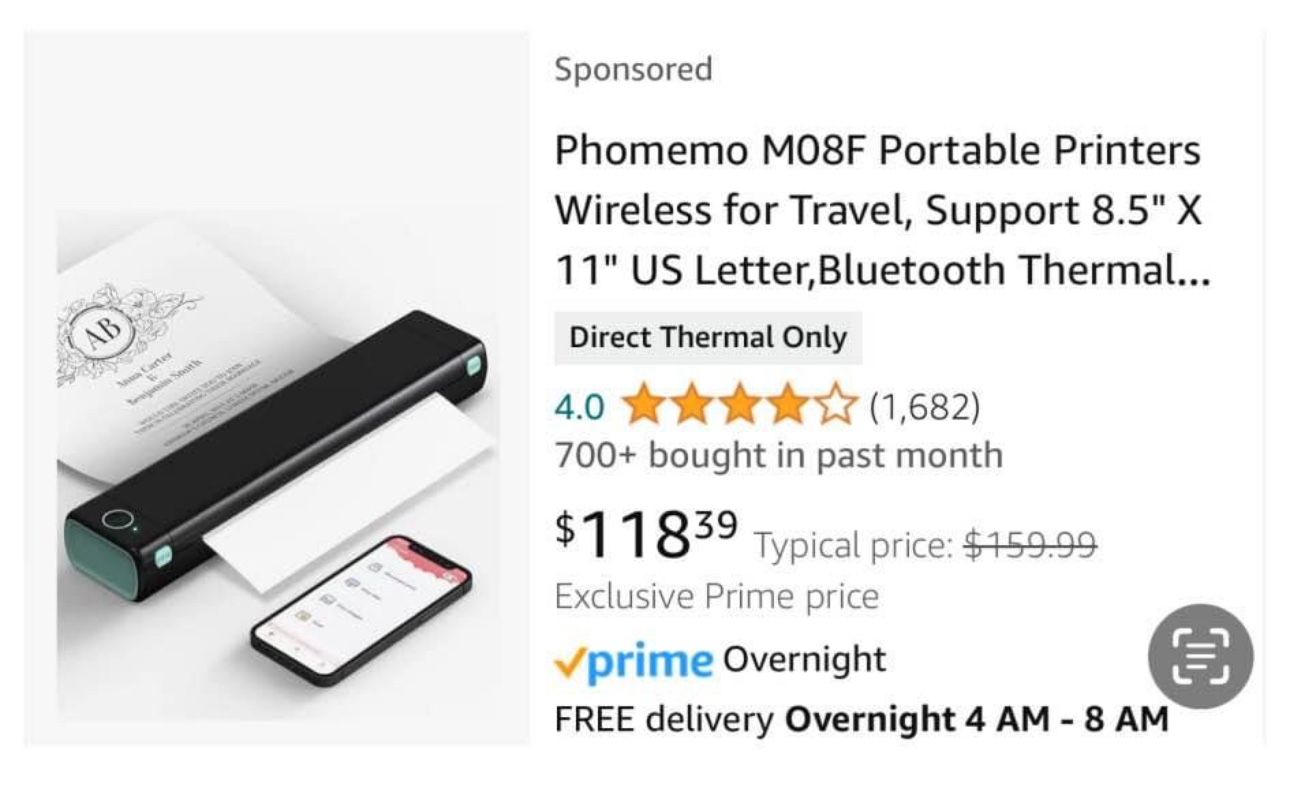 Phomemo Portable printer thermal wireless