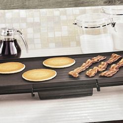 Mainstays Dishwasher-Safe Black 20" Griddle with Adjustable Temperature Control 