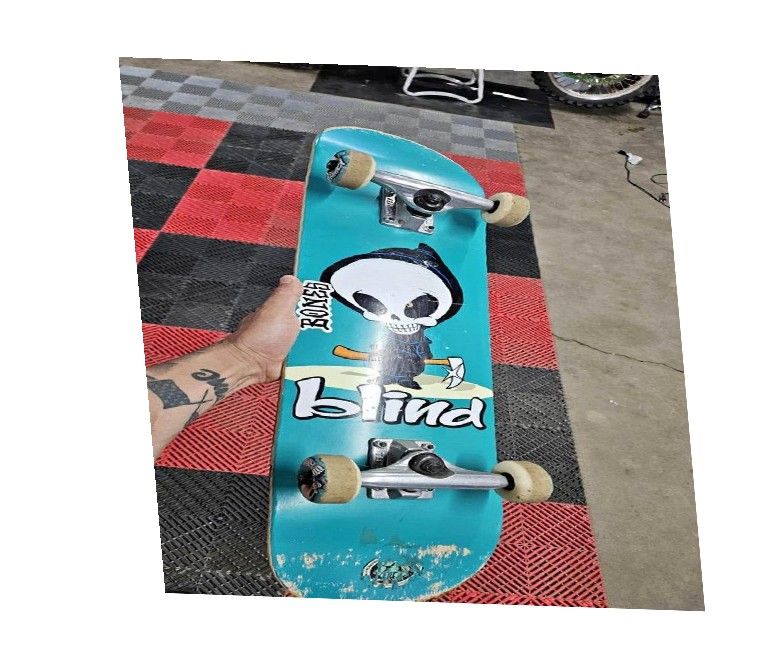 Brand New Fresh Skateboard - Ideal for Thrill Seekers and Gentle Riders message think
