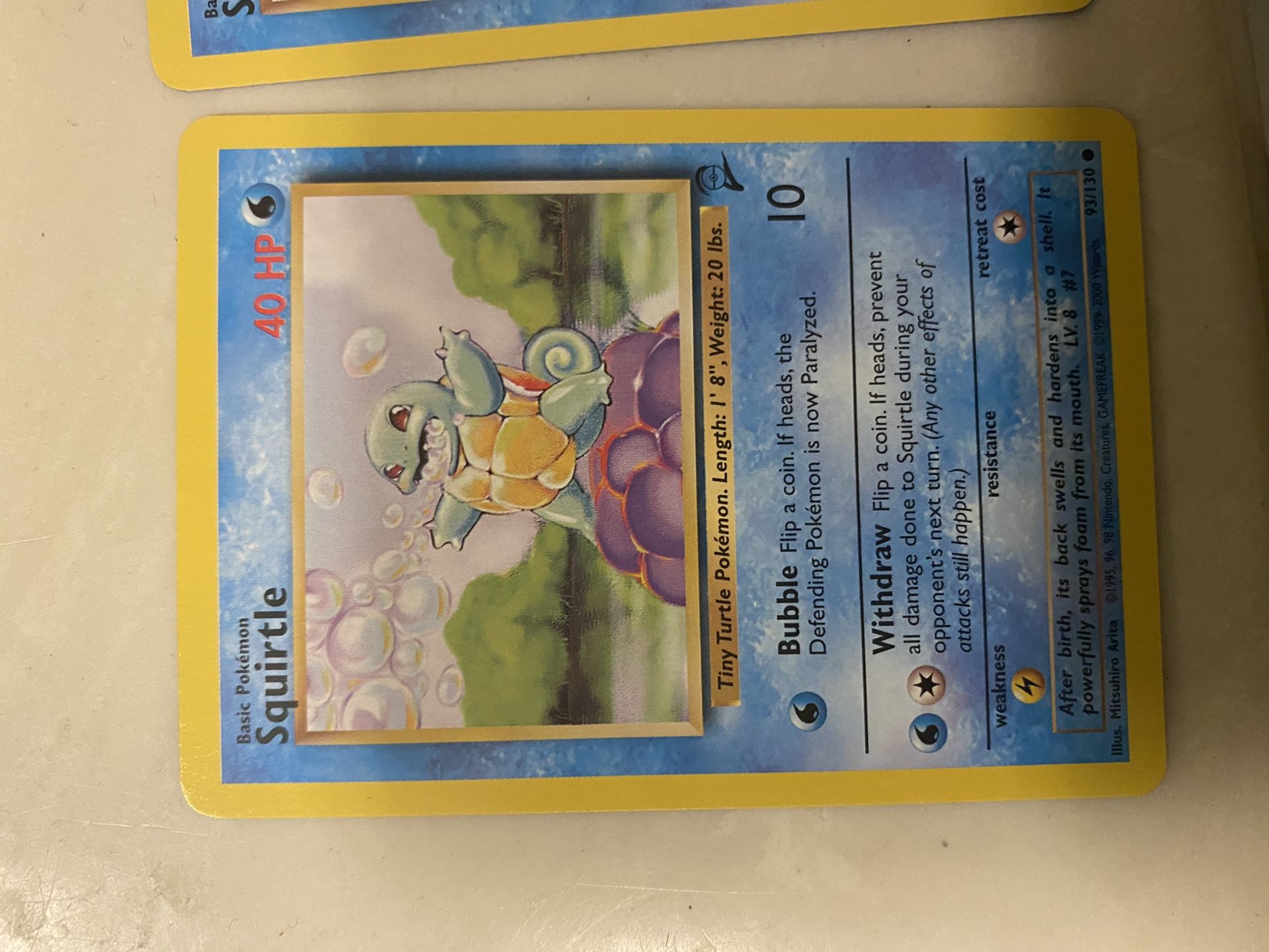 squirtle and wartortle Nm condition