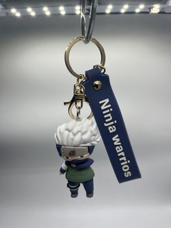 Ninja Warrior Character Keychain with Figure Charm and Name Tag