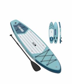 Inflatable Stand Up Paddle Board, 10 ft 6 in Inflatable Paddle Boards with Premium Accessories, Non-Slip EVA Deck, Ultra-Light Carry Bag Pump, Meander