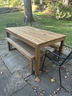 Patio Table And Benches