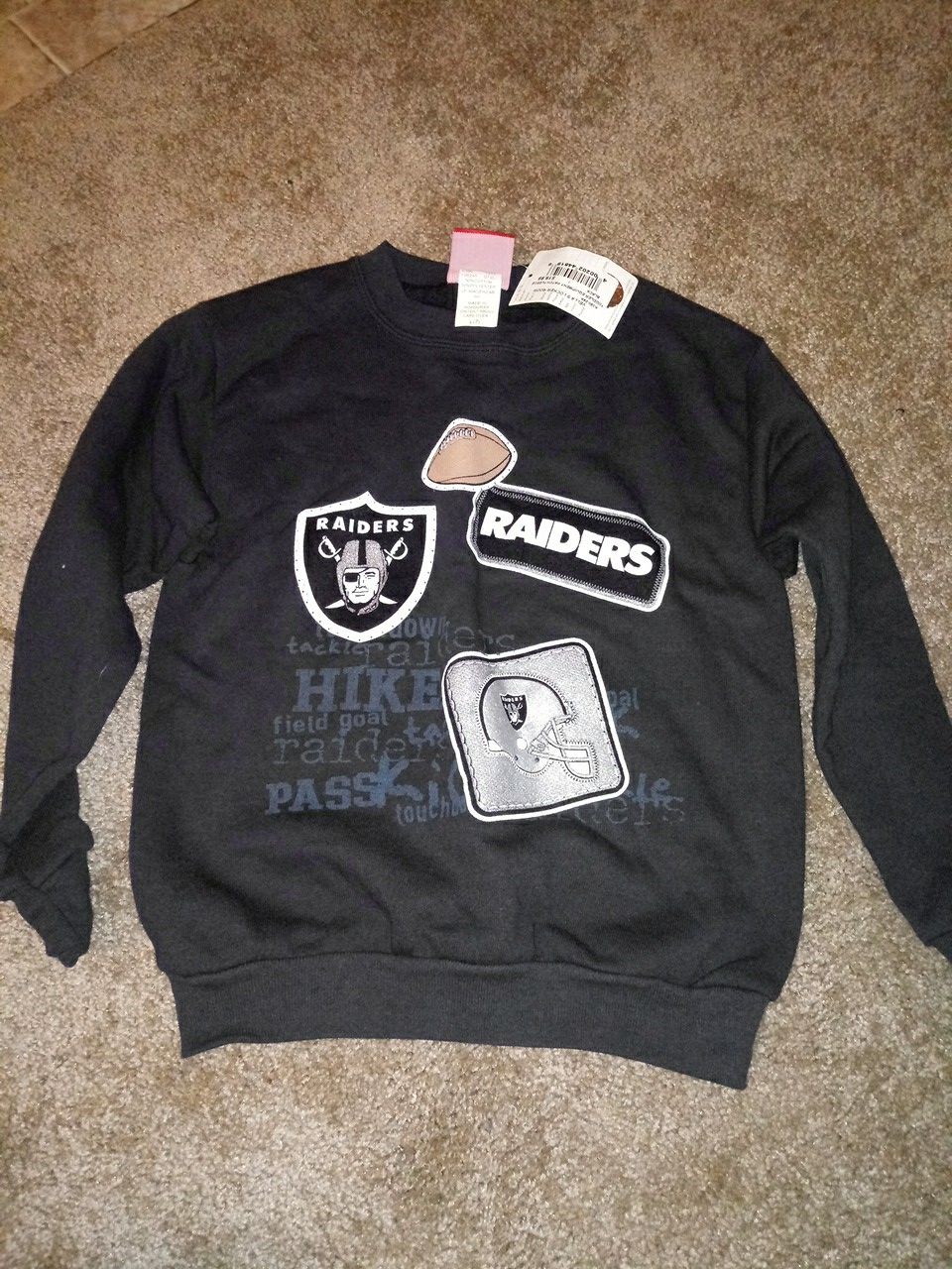 NFL Raiders tiddler sweatshirt - large