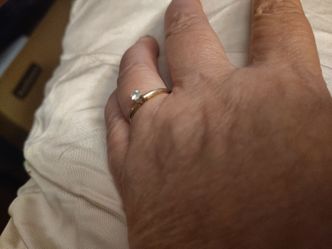 Gold Solitaire Diamond Ring