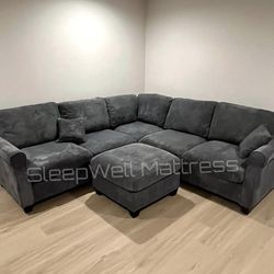 New Dark/Light Gray or Ivory Sectional Sofa