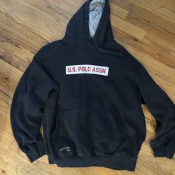 Men's Black U.S. Polo Assn. hoodie size large 