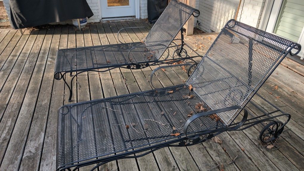 Wrought Iron Loungers