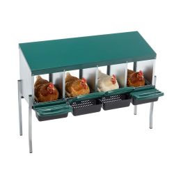 4-Hole Chicken Nest, With Legs And Cover to Protect Eggs,Green